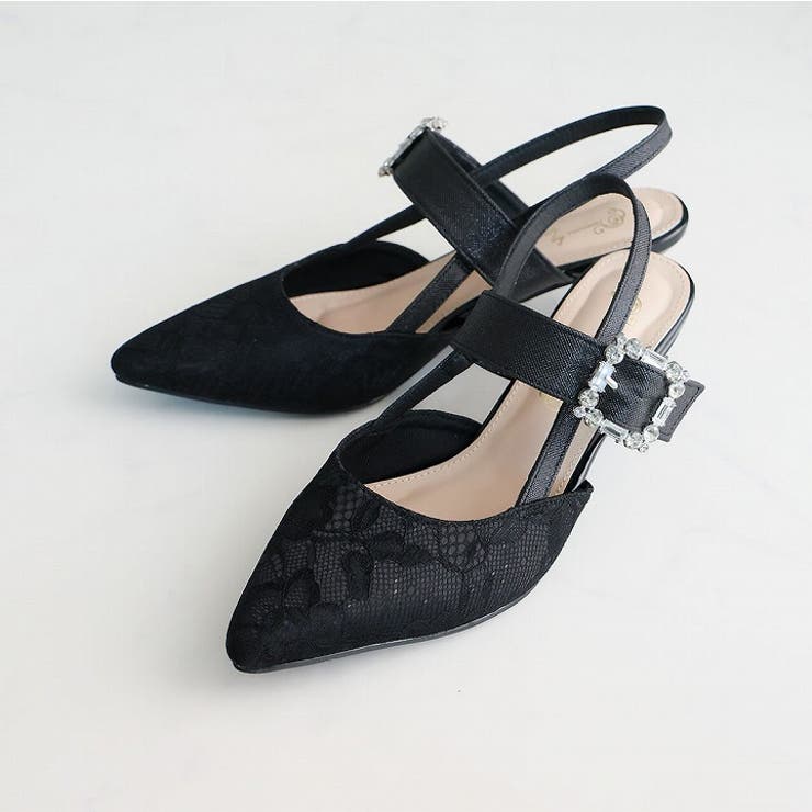 キラキラビジューバックルスリングバックパンプス | VIVIAN COLLECTION | 詳細画像5 