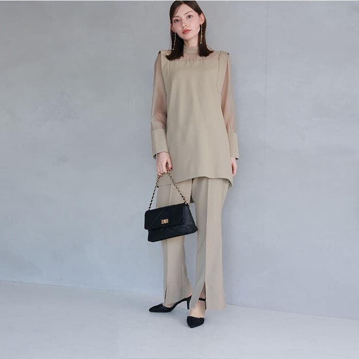 シアーチュールレースグリッターヒールストラップパンプス | VIVIAN COLLECTION | 詳細画像8 