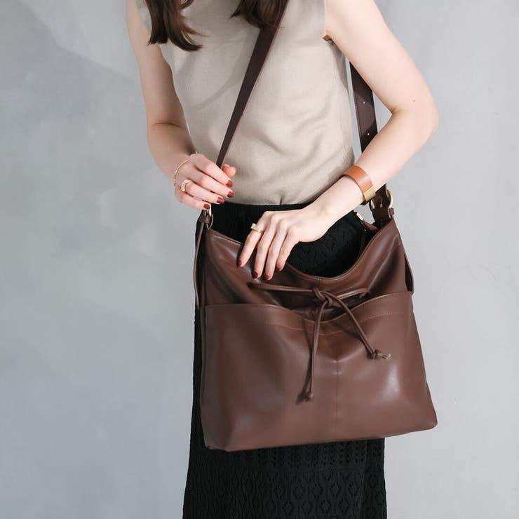 ソフトドローストリングリボンワンショルダー | VIVIAN COLLECTION | 詳細画像18 