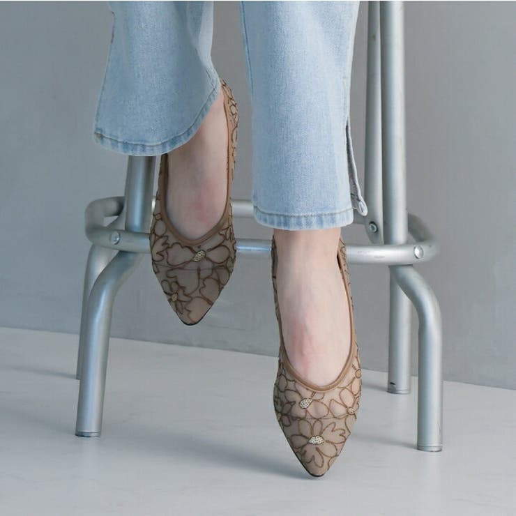 シアーフラワーレースフラットパンプス | VIVIAN COLLECTION | 詳細画像15 