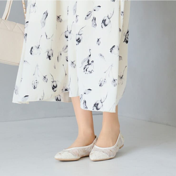 シアーフラワーレースフラットパンプス | VIVIAN COLLECTION | 詳細画像18 