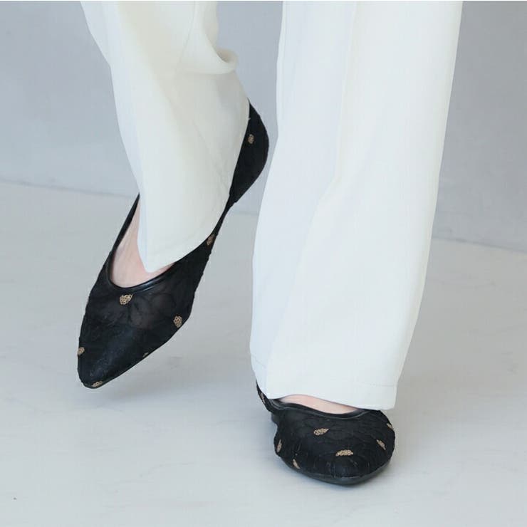 シアーフラワーレースフラットパンプス | VIVIAN COLLECTION | 詳細画像8 