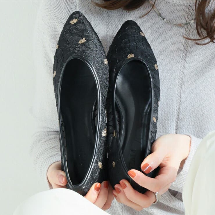 シアーフラワーレースフラットパンプス | VIVIAN COLLECTION | 詳細画像11 