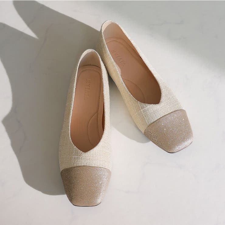 異素材バイカラーフラットパンプス | VIVIAN COLLECTION | 詳細画像7 