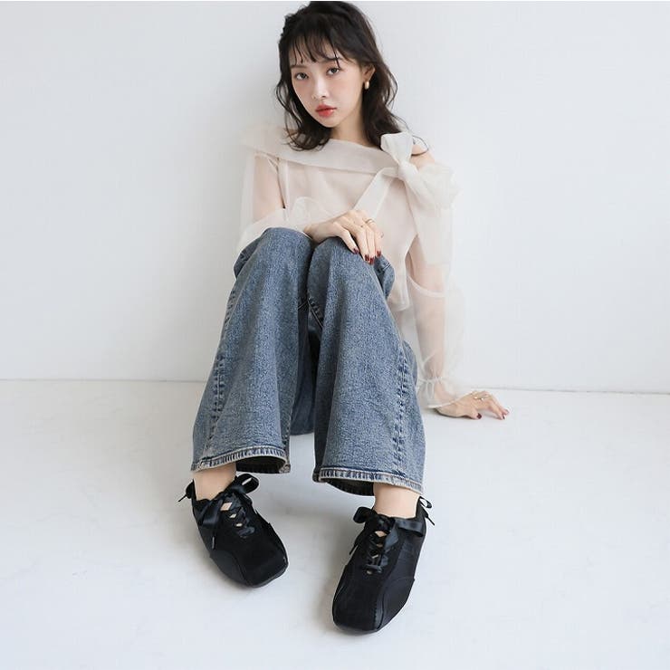 レースアップバレリーナスニーカー | VIVIAN COLLECTION | 詳細画像8 