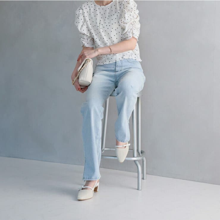 サイドリボンニットスリングバックパンプス | VIVIAN COLLECTION | 詳細画像20 