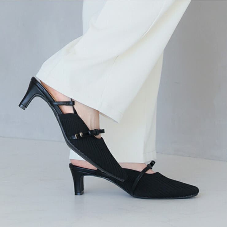 サイドリボンニットスリングバックパンプス | VIVIAN COLLECTION | 詳細画像8 