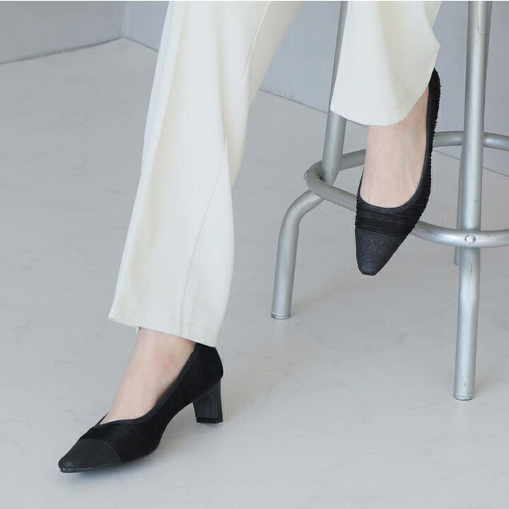 シアーバイカラープレートヒールパンプス | VIVIAN COLLECTION | 詳細画像9 