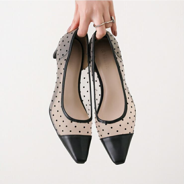 シアーバイカラープレートヒールパンプス | VIVIAN COLLECTION | 詳細画像10 