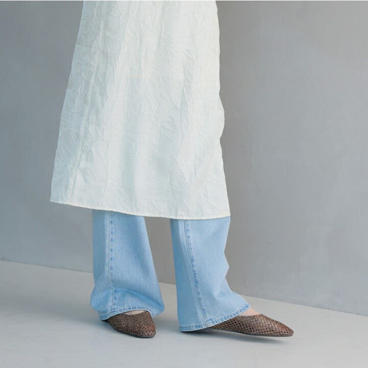 サッ！と履けるシアーラフィアメッシュフラットシューズ | VIVIAN COLLECTION | 詳細画像14 