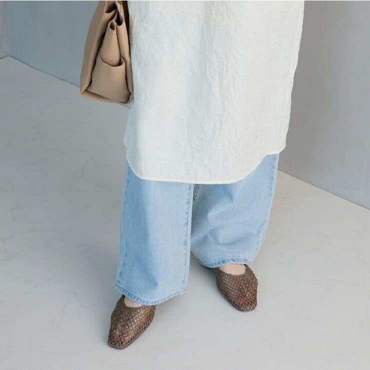 サッ！と履けるシアーラフィアメッシュフラットシューズ | VIVIAN COLLECTION | 詳細画像15 