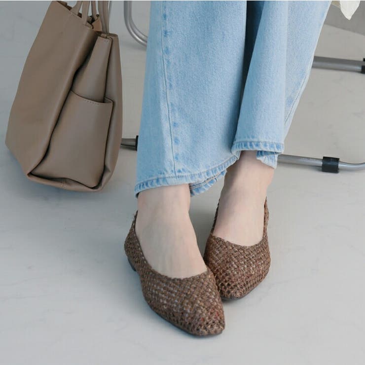 サッ！と履けるシアーラフィアメッシュフラットシューズ | VIVIAN COLLECTION | 詳細画像16 