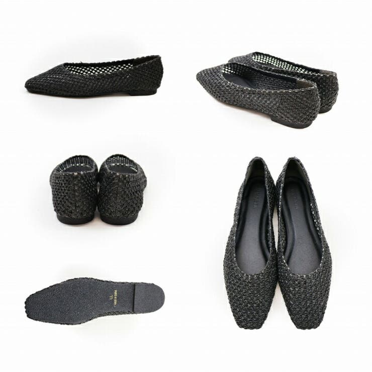 サッ！と履けるシアーラフィアメッシュフラットシューズ | VIVIAN COLLECTION | 詳細画像4 