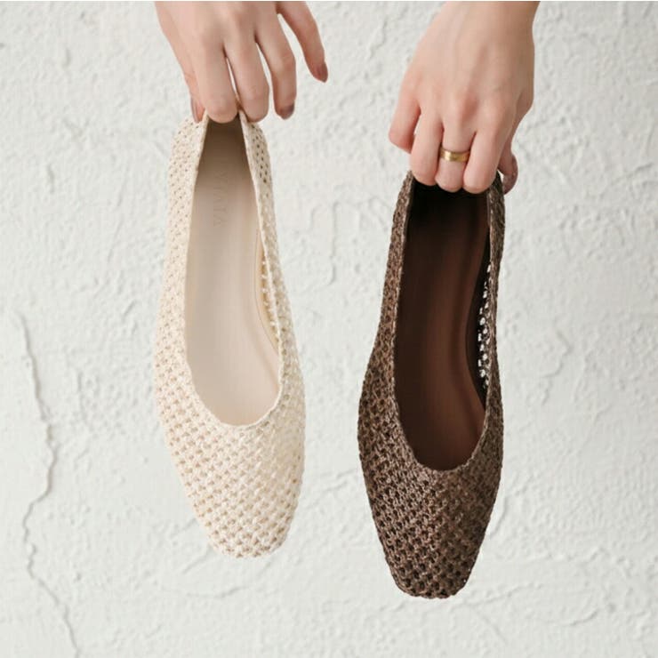 サッ！と履けるシアーラフィアメッシュフラットシューズ | VIVIAN COLLECTION | 詳細画像7 