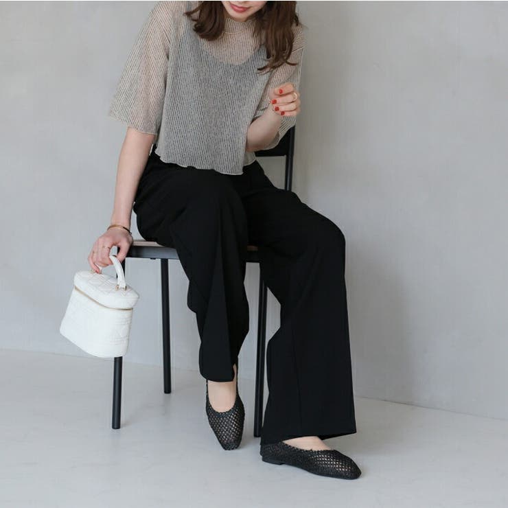 サッ！と履けるシアーラフィアメッシュフラットシューズ | VIVIAN COLLECTION | 詳細画像11 