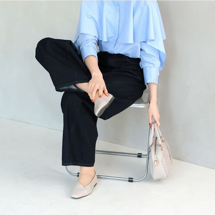 ふわやわゴールドアクセントフラットシューズ | VIVIAN COLLECTION | 詳細画像15 