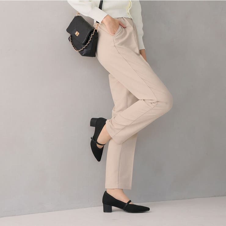 履きごこちやみつき感激 ポインテッドトゥメリージェーン4cmヒールニットパンプス | VIVIAN COLLECTION | 詳細画像16 