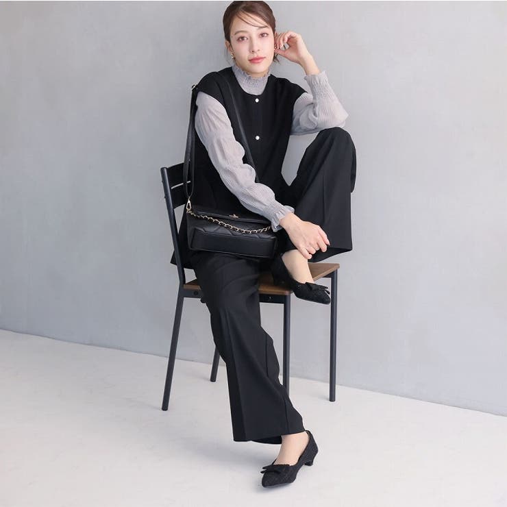 履きごこちやみつき感激 ポインテッドトゥフラップリボン3cmヒールパンプス | VIVIAN COLLECTION | 詳細画像16 