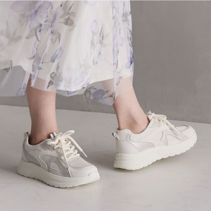 香る底ラメメッシュレースアップスニーカー | VIVIAN COLLECTION | 詳細画像14 