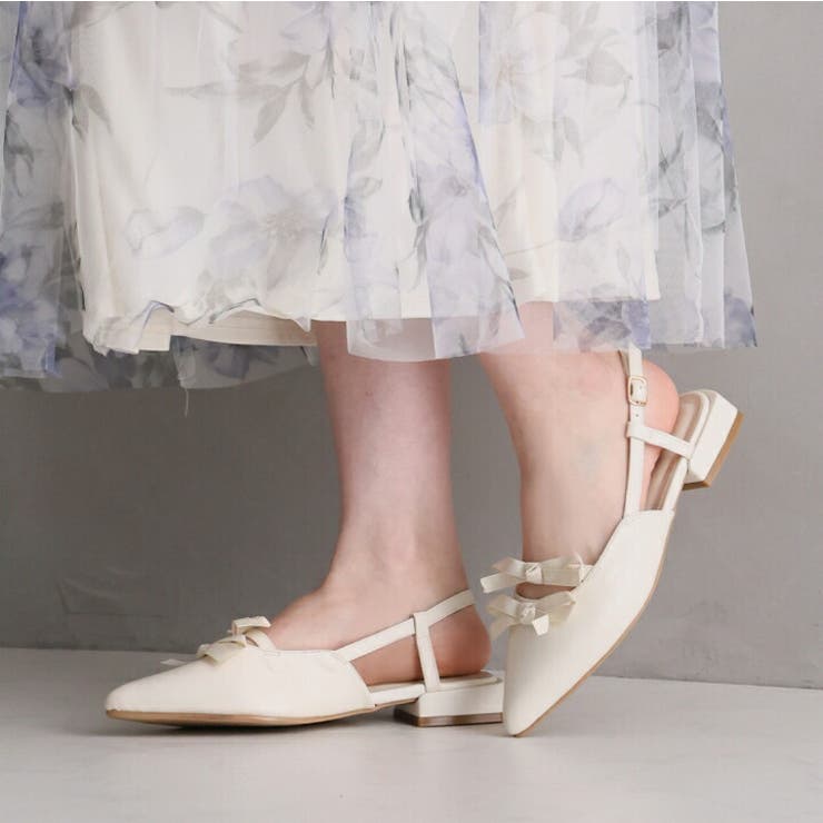 ダブルリボンスリングバックパンプス | VIVIAN COLLECTION | 詳細画像18 