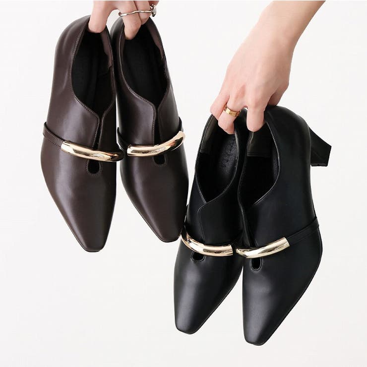 スリットデザインゴールドモチーフパンプス | VIVIAN COLLECTION | 詳細画像6 