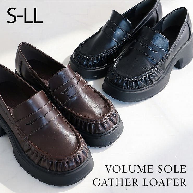 厚底ギャザーローファー | VIVIAN COLLECTION | 詳細画像1 