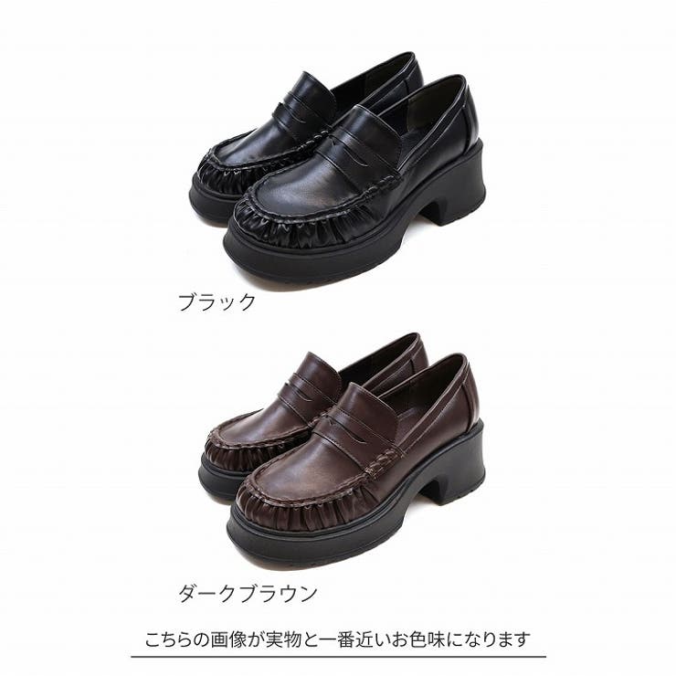 厚底ギャザーローファー | VIVIAN COLLECTION | 詳細画像2 