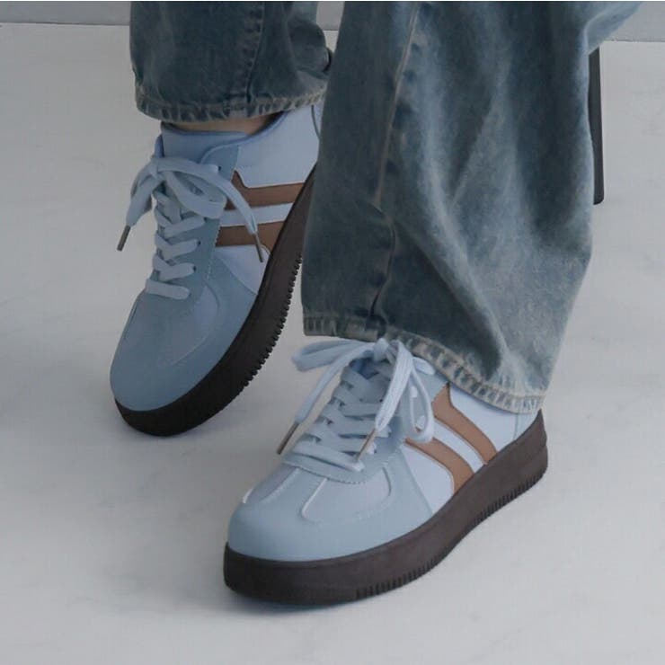 ダブルライン配色レースアップスニーカー | VIVIAN COLLECTION | 詳細画像16 