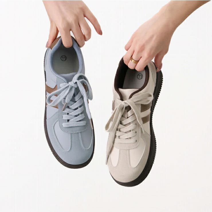 ダブルライン配色レースアップスニーカー | VIVIAN COLLECTION | 詳細画像8 