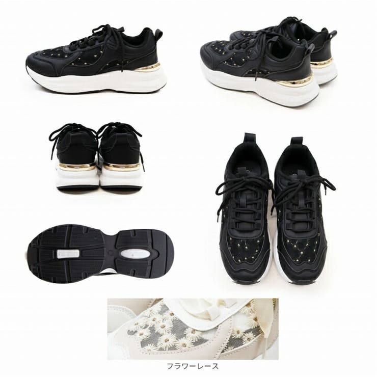 シアーフラワー替え紐付き2WAYスニーカー | VIVIAN COLLECTION | 詳細画像3 