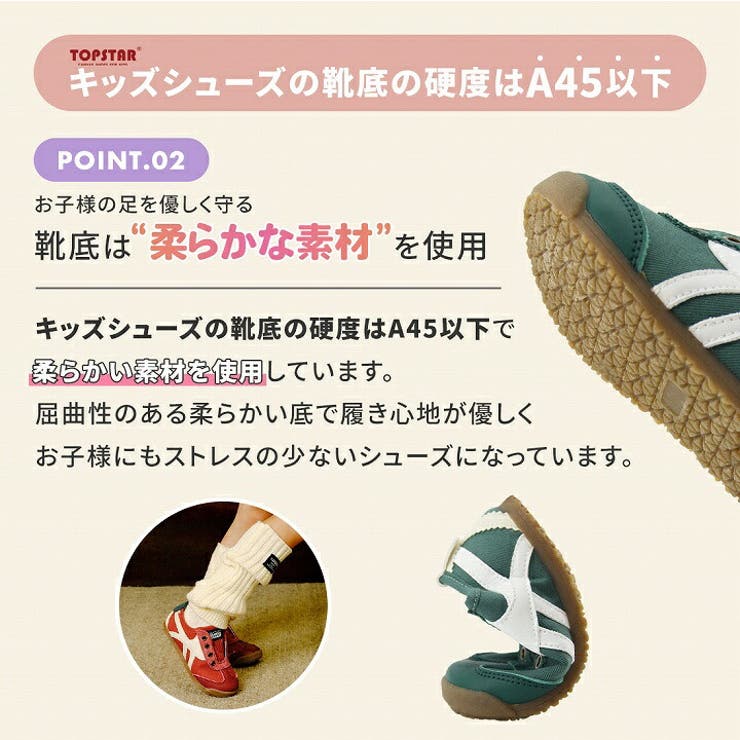 TOPSTARマジックテープキッズスニーカー | VIVIAN COLLECTION Kids | 詳細画像4 