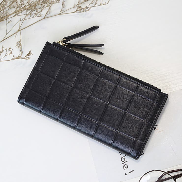 専用ですブラック キルティング長財布 豊富なカラーから選べるキルティング風長財布 レザー ウォレット