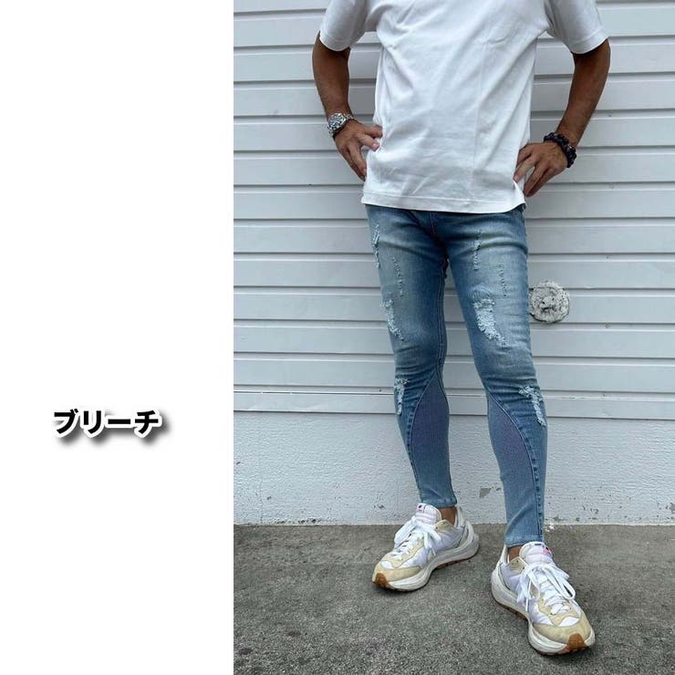 ストレッチデニム ジョガーパンツ メンズ[品番：CMPM0009803