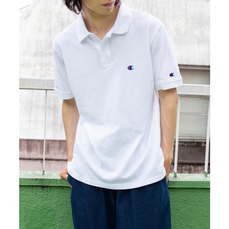 ホワイト | 【WEB限定】Champion|刺繍ポロシャツ 20SSC3-F356 | WEGO【MEN】
