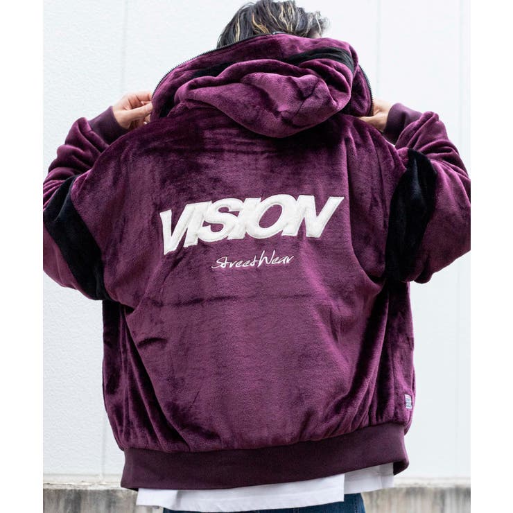 パープル | VISIONフードファーブルゾン 905003 | WEGO【MEN】