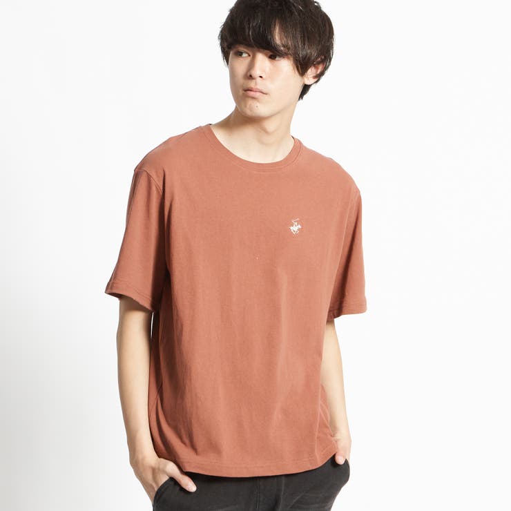 オレンジ | ビバリーポロワンポイント刺繍Tシャツ 9282-1743 | WEGO【MEN】