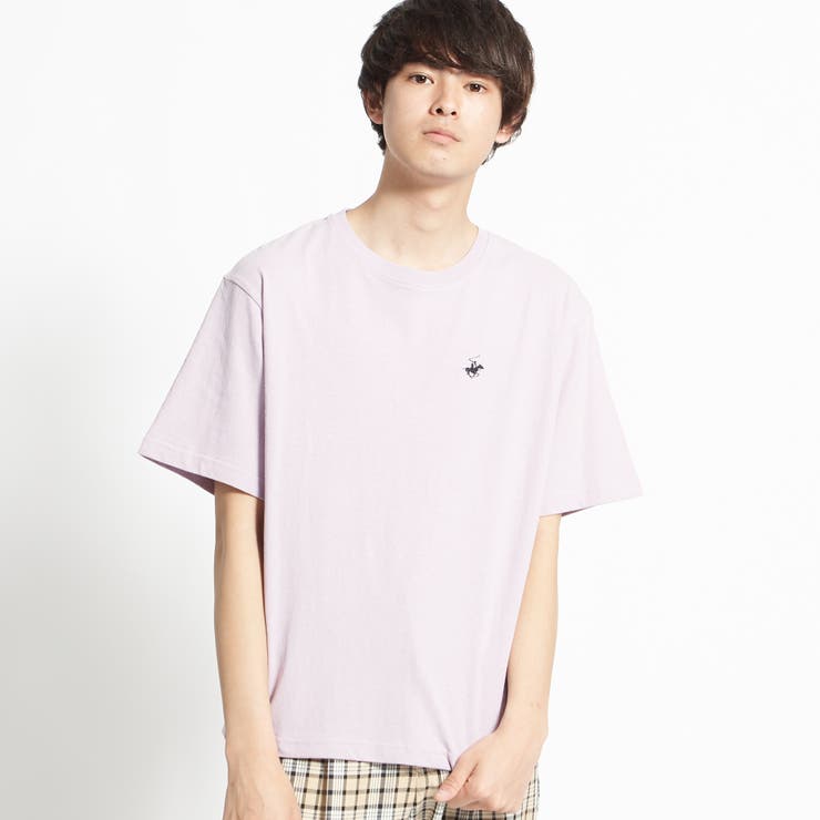 パープル | ビバリーポロワンポイント刺繍Tシャツ 9282-1743 | WEGO【MEN】