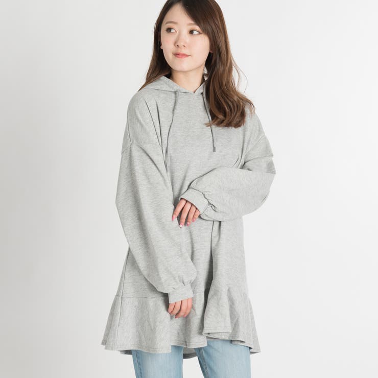 フリルbigパーカーワンピース Js18sp03 L013 品番 Wg Wego Women ウィゴー のレディースファッション通販 Shoplist ショップリスト