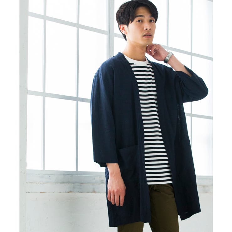 フランスリネン7分袖シャツガウン BR18SM04M013[品番：WG010029449]｜WEGO【MEN】（ウィゴー）のメンズ
