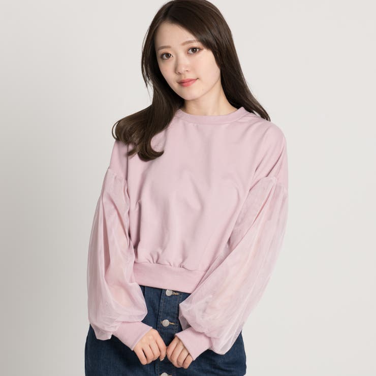 チュールスリーブスウェット BR18SP03-L037[品番：WG010029423]｜WEGO 