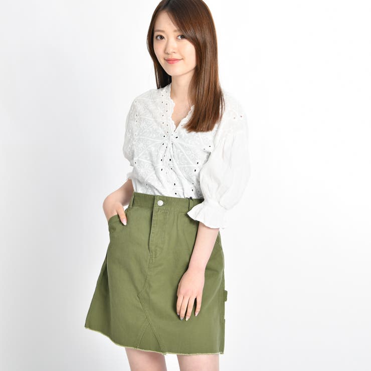 ifsixwasnine ミニスカート チノペインター台形ミニスカート BS18SM04-L006[品番：WG010029463