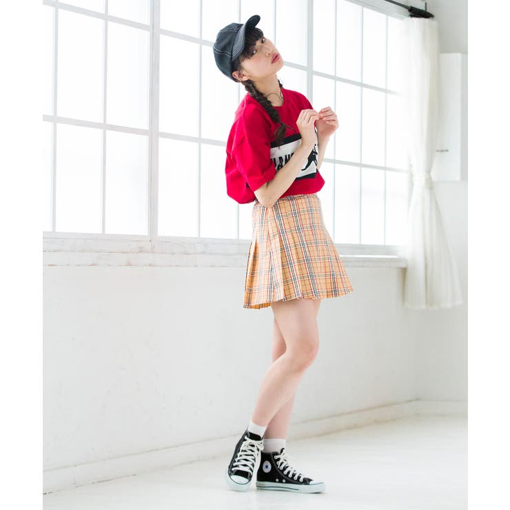 新品■定価　17,600円■送料無料■メルメモ■イチゴ柄スカートminiピンク 無地プリーツミニスカート BS17SM05-L017[品番：WG010019413