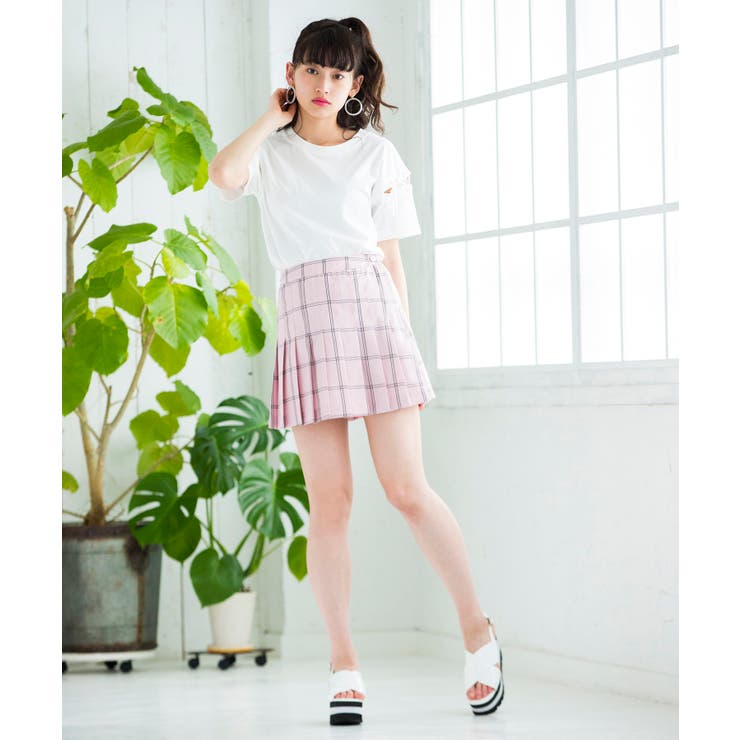 チェックプリーツミニスカート BS18SM04-L011[品番：WG010029799
