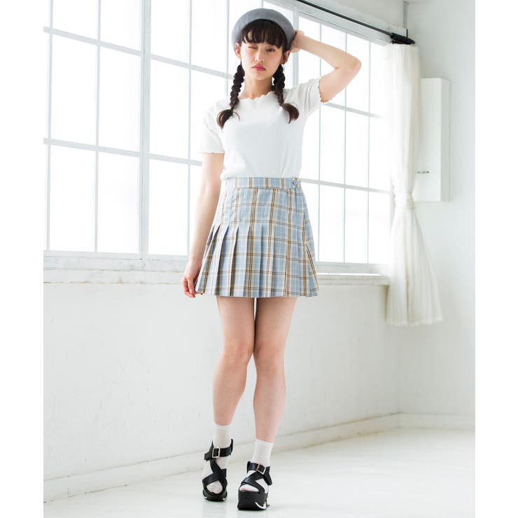 チェックプリーツミニスカート BS18SM04-L011[品番:WG010029799 チェックプリーツミニスカート BS18SM04-L011[品番:WG010029799