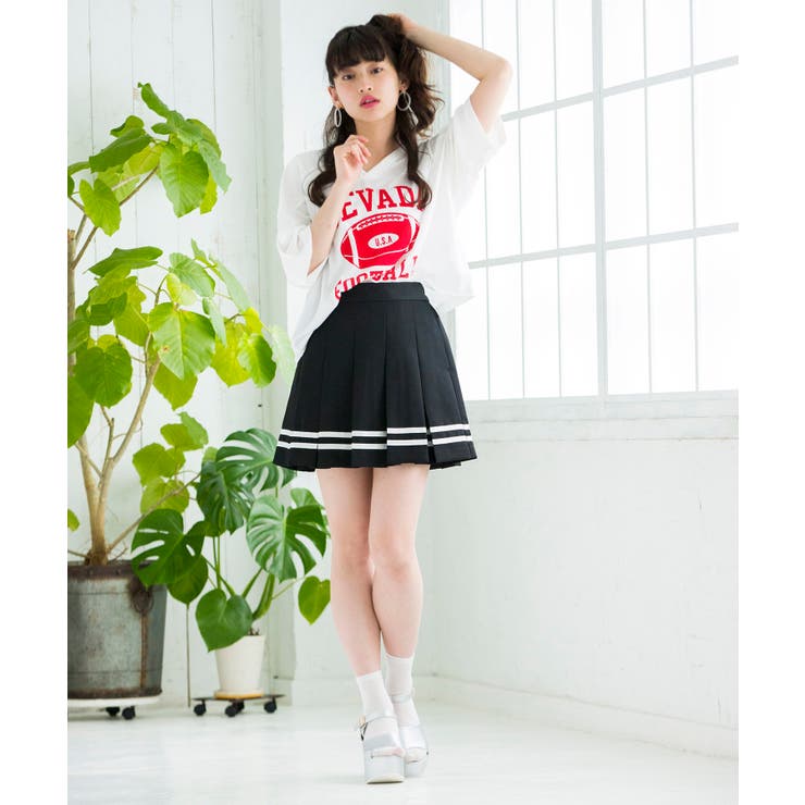 ラインBOXプリーツスカート BS18SM04-L013[品番：WG010029801