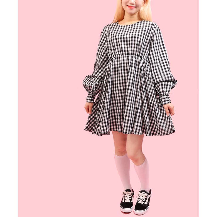 新品8万未使用y's ギンガムチェックワンピース 大きいサイズ レディース アシンメトリーギンガムチェック