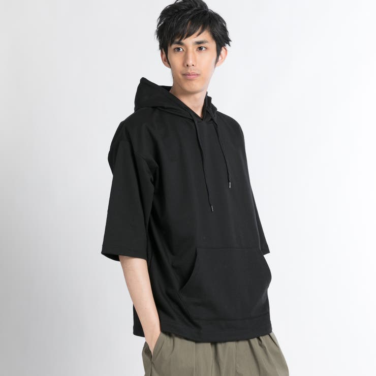 ビッグシルエット7分袖プルパーカー BR18SM03-M008[品番