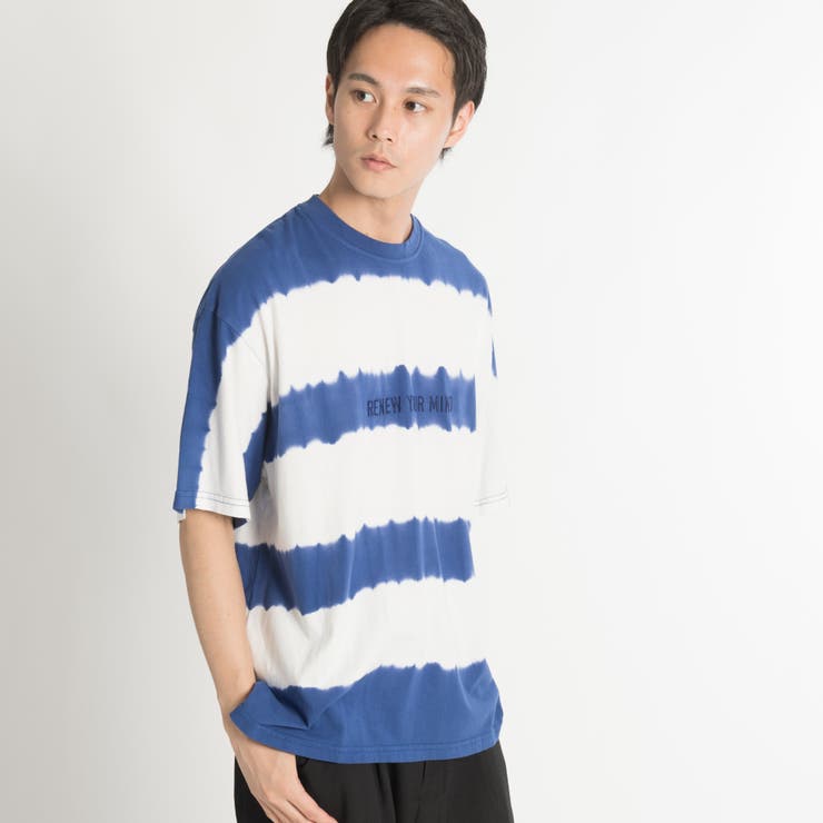 tシャツ タイダイジャージーティー レディース タイダイボーダー刺繍Tシャツ BV18SM04-M003[品番：WG010029991