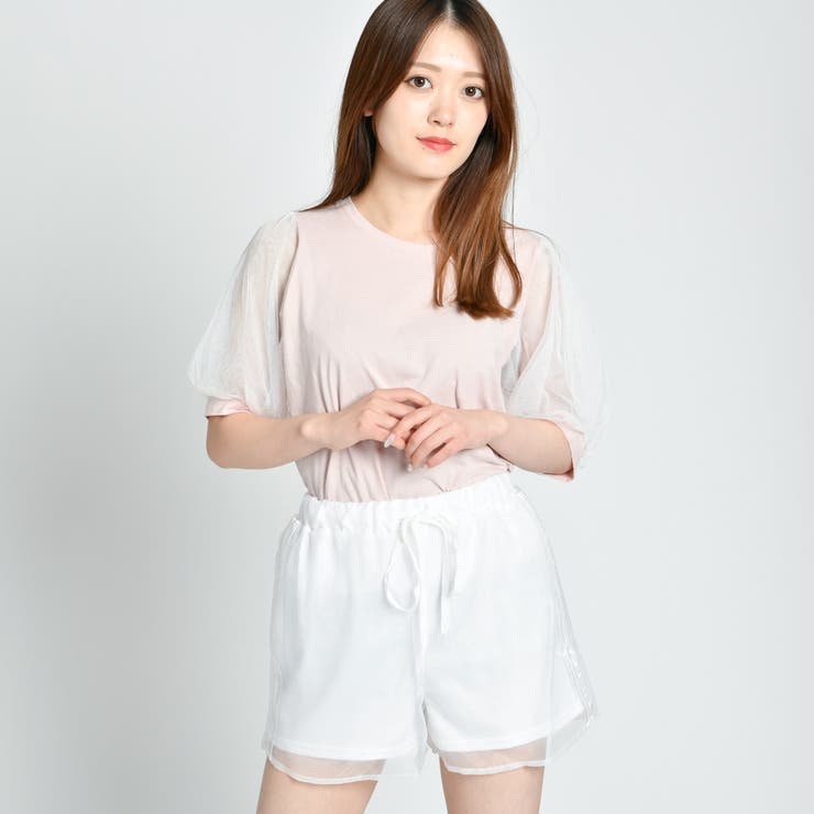 オーガンジーショートパンツ BR18SP04-L006[品番：WG010030032