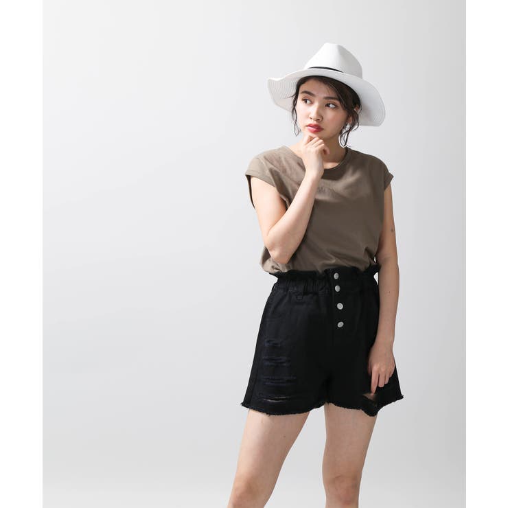 ウエストギャザー Canvas ショートパンツ M ウエストギャザーcanvasショートパンツ ギャザー ショートパンツ